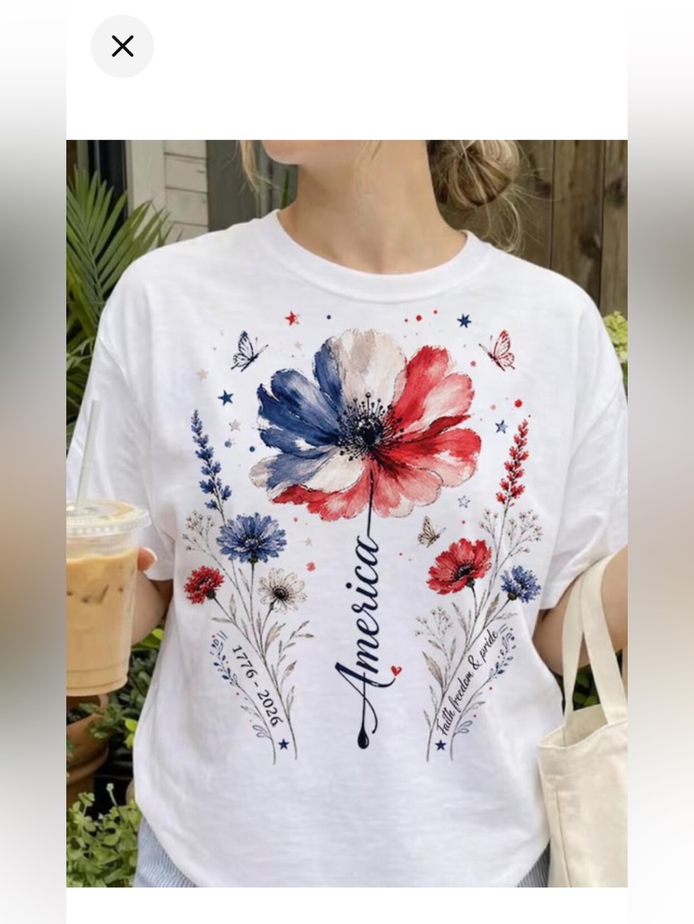America 250th
Anniversary Floral Shirt,
4th of July Tee Gift M BRAND NEW!”